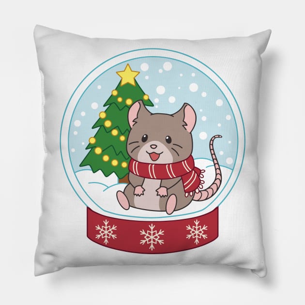 Christmas crystal ball Pillow by TomatoLacoon