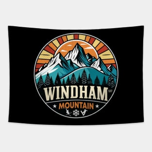 Retro Windham Mountain Ski Tapestry