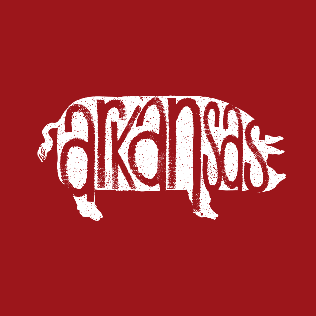 Arkansas Hog Silhouette by rt-shirts