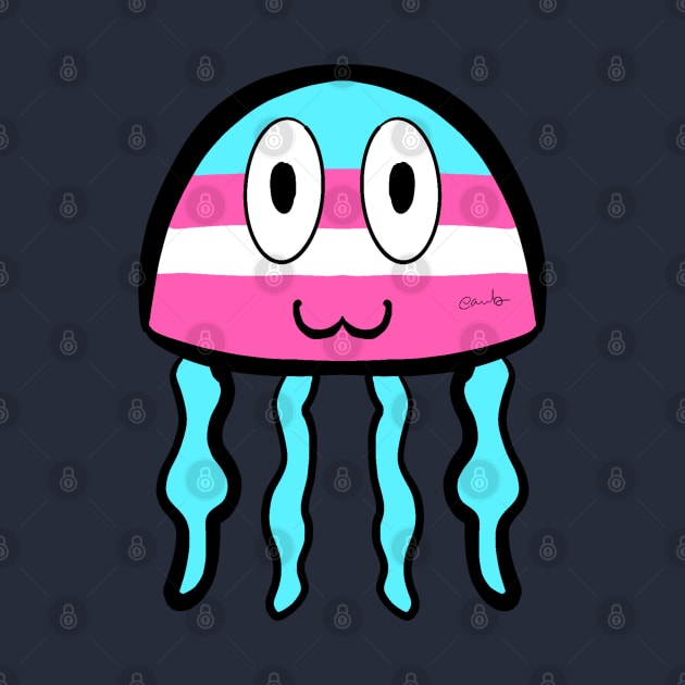 Transgender Pride Jellyfish by AlienClownThings