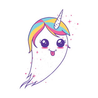 Kawaii Unicorn Ghost T-Shirt