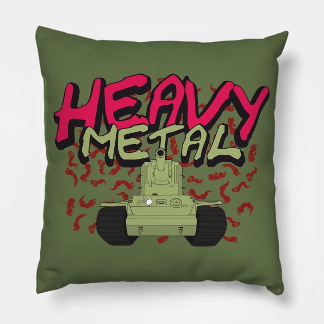 Heavy Metal Russian KV-2 Tank Pillow by FAawRay