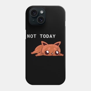 Lazy Cat Not Today T-shirt Funny Lazy Cat Tee For Cat Lovers Distress Style Phone Case