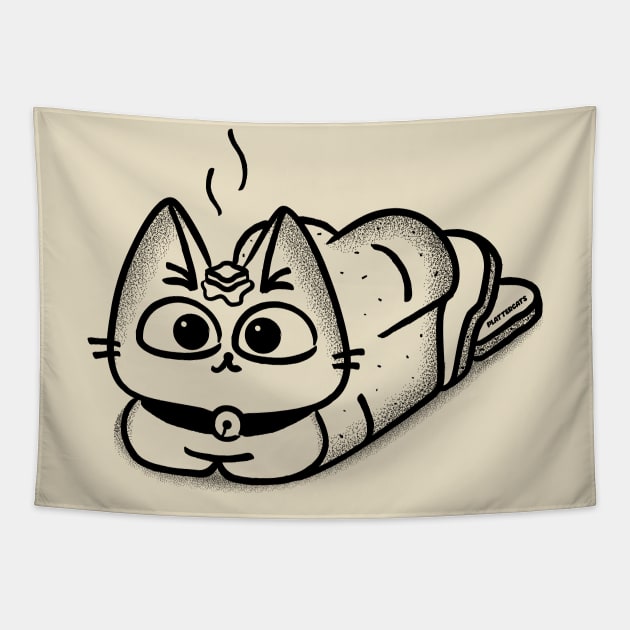 Cozy Cat Loaf Tapestry by plattercats