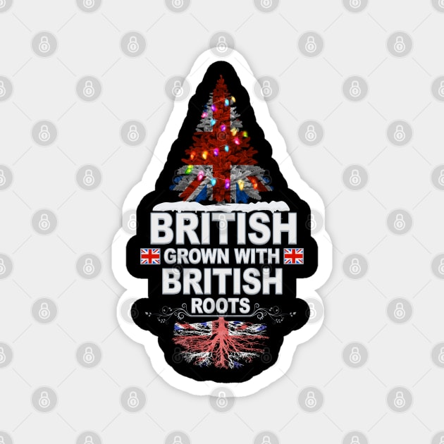 British Grown With British Roots - Gift for British With Roots From Great Britain Magnet by Country Flags