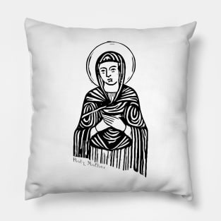 Holy Mother Powerful Image Design Pillow