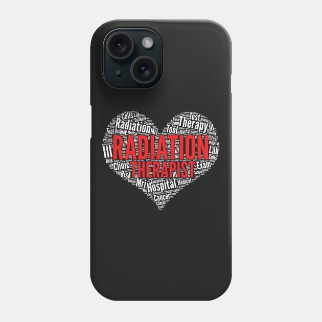 Radiation therapist Heart Shape Word Cloud Design product Phone Case by theodoros20