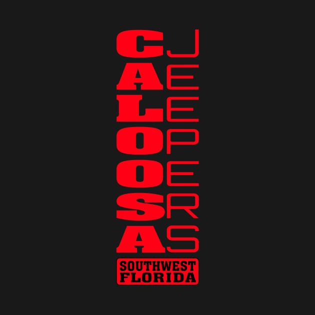 Red Vertical Logo by Caloosa Jeepers 