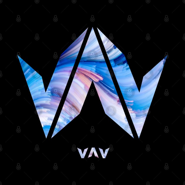 VAV Logo Blue Abstract by hallyupunch