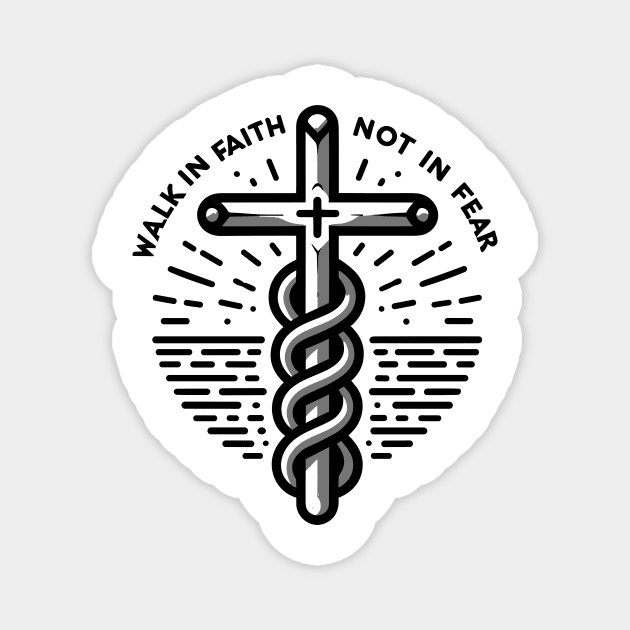 Walk in Faith Not in Fear Magnet by Frank Ring