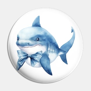 Great White Shark Wearing Bow Pin