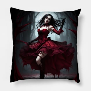 Joyful Dancing Vampiress Pillow