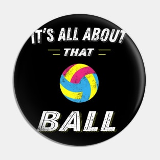 Volleyball Pun Ball for Girls and Women Players Pin