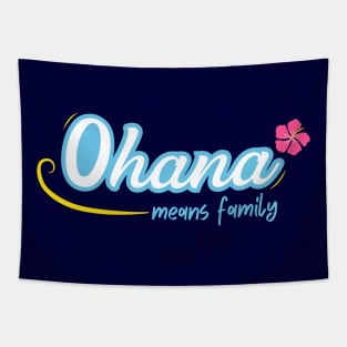 'Ohana Means Family - Blue - Lilo and Stitch Inspired Tapestry