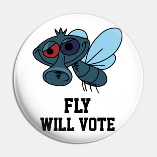 Fly Will Vote - Fly On Head Mike Pence Pin