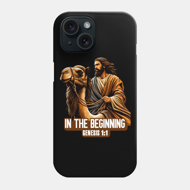 Genesis 1:1  In The Beginning Phone Case by Plushism