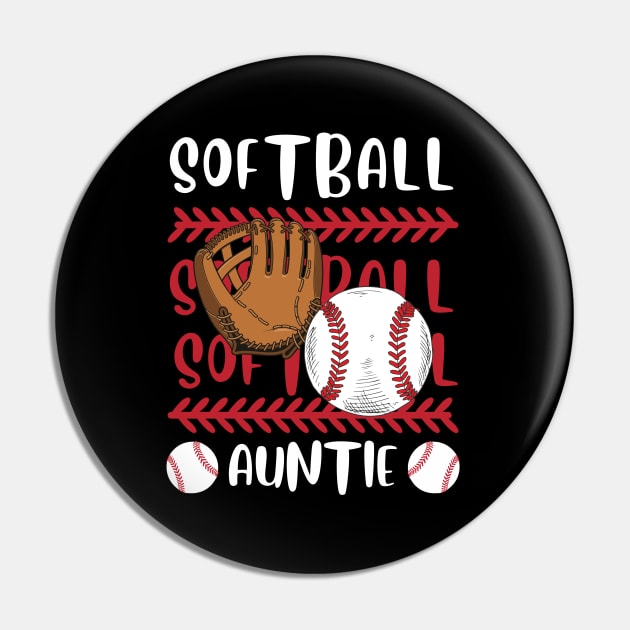 My Favorite Softball Player Calls Me Auntie Gift for Softball Auntie Aunt Pin by BoogieCreates