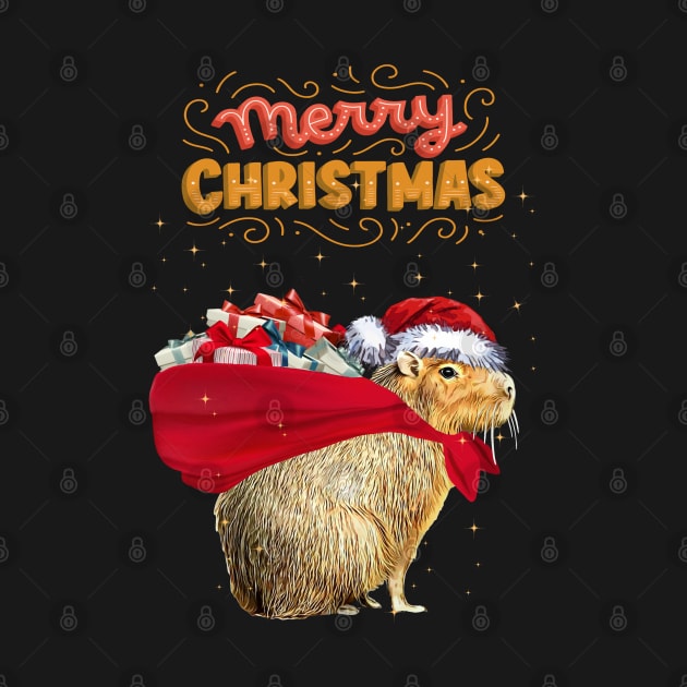 Capybara Merry Christmas, Capybara Pets, Cute capybara by Collagedream