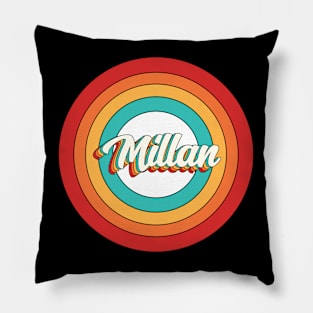 Millan Name Shirt Vintage Millan Circle Pillow