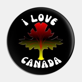 I Love Canada Pin