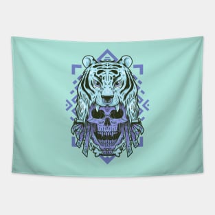 Tiger Head Skull V.4 Tapestry