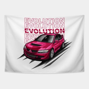 Lancer Evolution VIII Tuner (Super Maroon) Tapestry