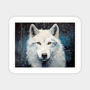 Wolf Animal Art Decor Paint Mosaic Magnet