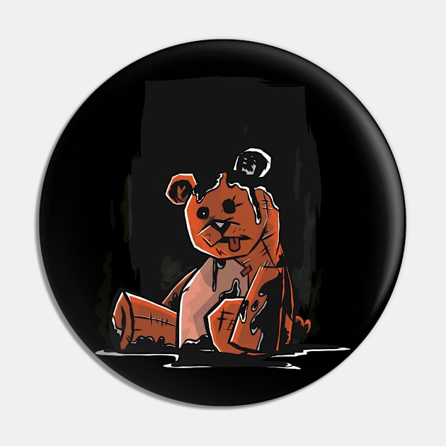 Sad teddy bear Pin by rueckemashirt