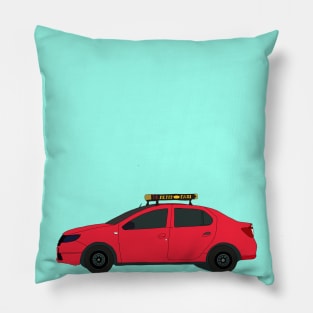 Red Taxi - Moroccan Taxi Pillow