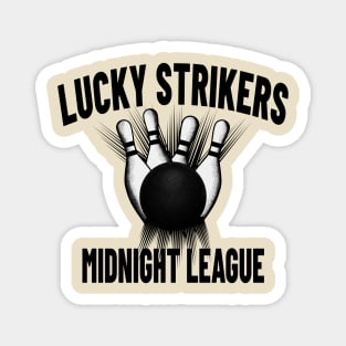 Lucky Strikers Midnight League Retro Bowling Magnet