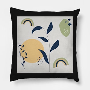 Blue leaf Pillow