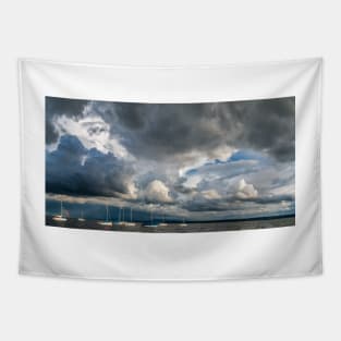 Storm Cloud Panorama over Lake Constance Tapestry