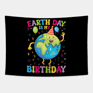 Earth Day Birthday Party Celebration Fun Globe Design Tapestry