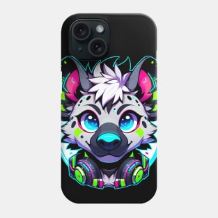 Cyberpunk Neon Furry Anthro Hyena Phone Case