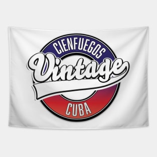 Cienfuegos cuba vintage logo Tapestry