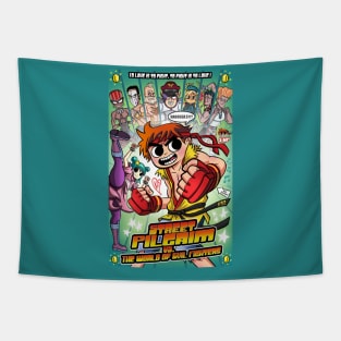 Street Pilgrim Vs. The World of Evil Fighters Tapestry