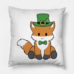 St Patrick Day Fox Pillow