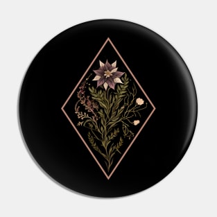 Gothic Diamond Flower Pin