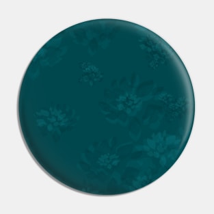 Teal Floral Bliss Pin