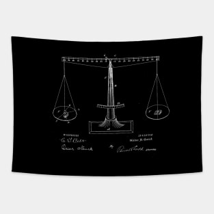 Balance Weighing Scale Vintage Patent Drawing Tapestry