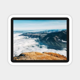 Central Switzerland Panorama - Sea of Fog Covering Lake Zug Magnet