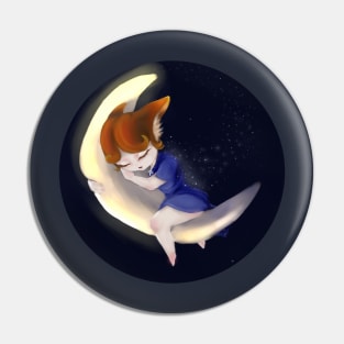 fox cub on the moon Pin