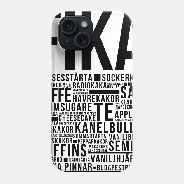 Fika coffe break newspaper style Phone Case by 66LatitudeNorth