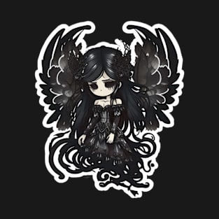 Gothic Angel with black eyes T-Shirt