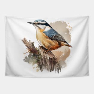 Nuthatch Bird On A Tree Branch 6.0 Tapestry