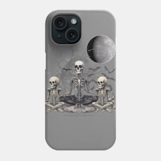 Meditating Skeleton Phone Case