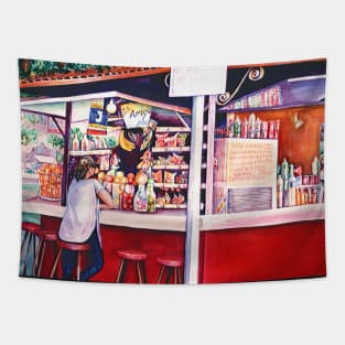 Foodstand, Mexico Tapestry