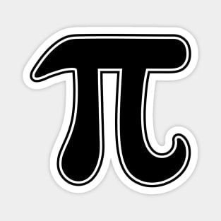 Black and white pi sign Magnet