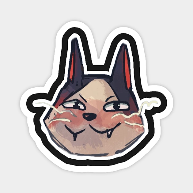 happy cat sticker (collection 5/8) Magnet by gristiannn