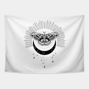 Luna moth moon Tapestry